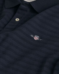 Textured gestreept poloshirt