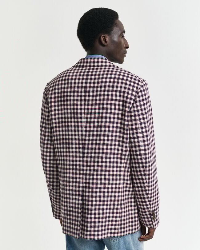 Regular Fit geruite blazer van katoenmix