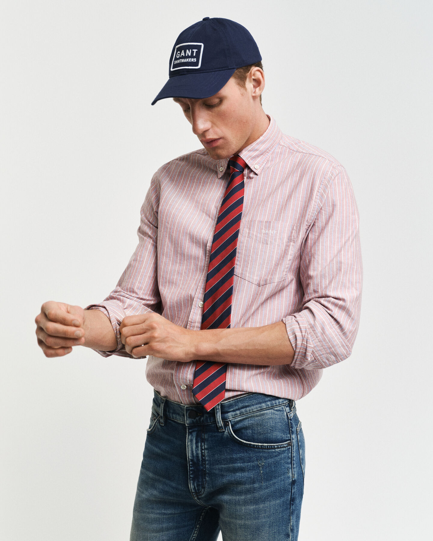 Regular Fit klassiek Oxford-overhemd met strepen