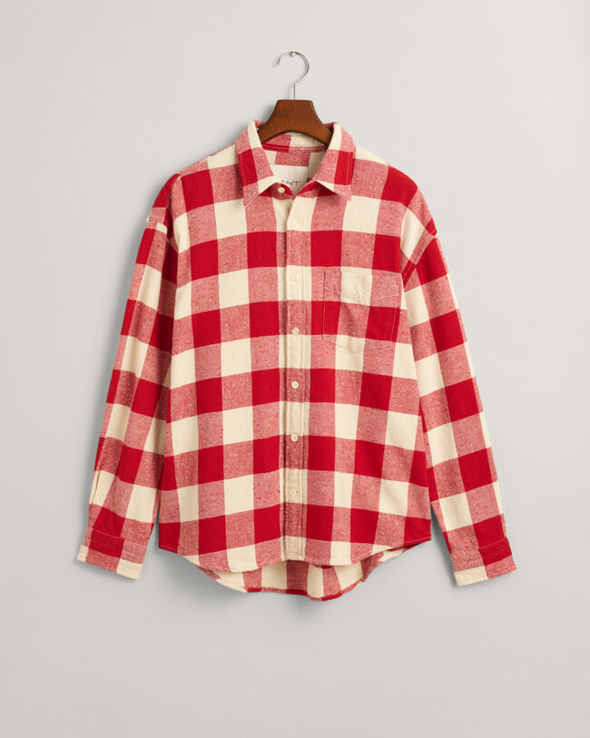 Oversized Buffalo Checked overhemd met textuur