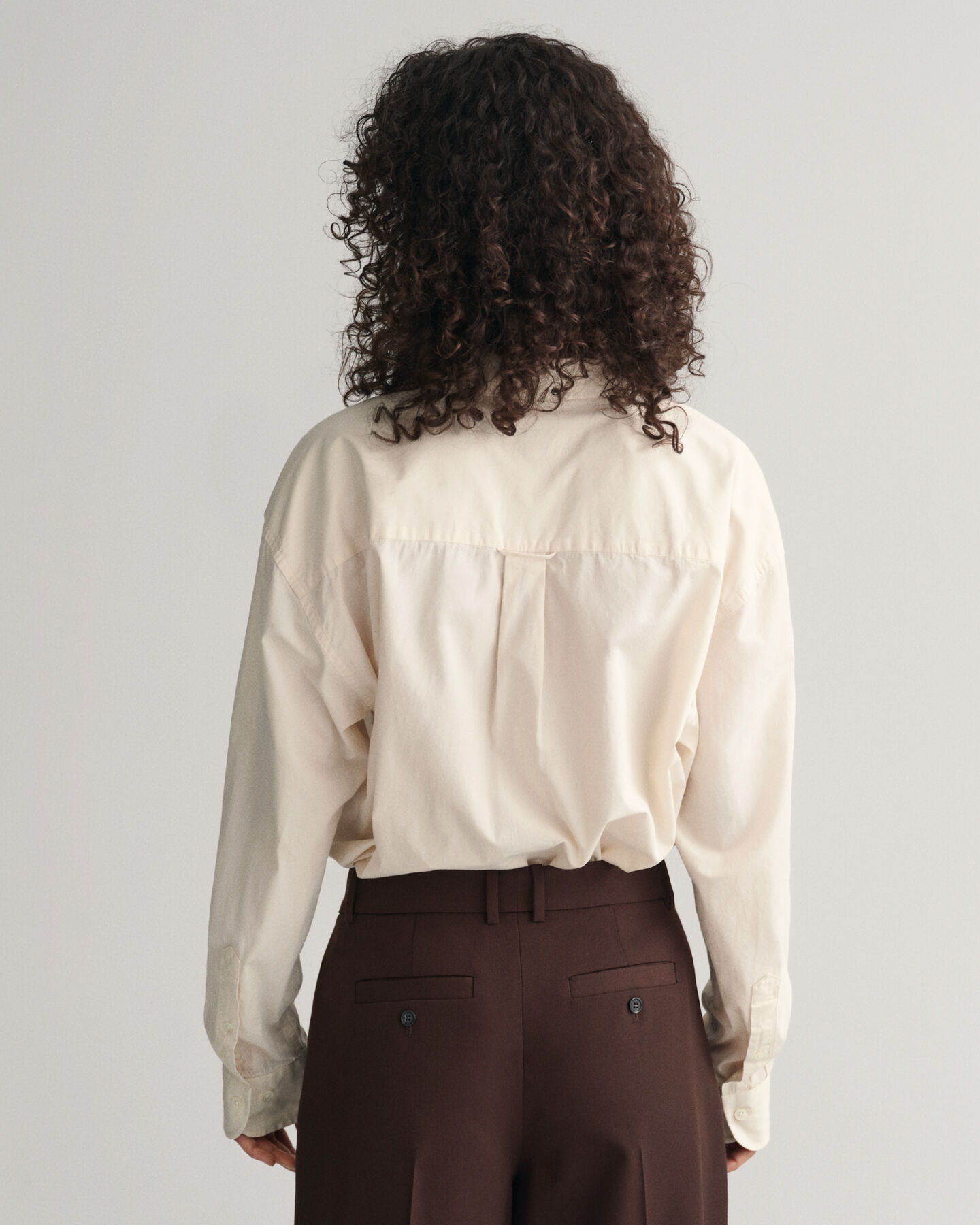 Oversized overhemd van compacte poplin