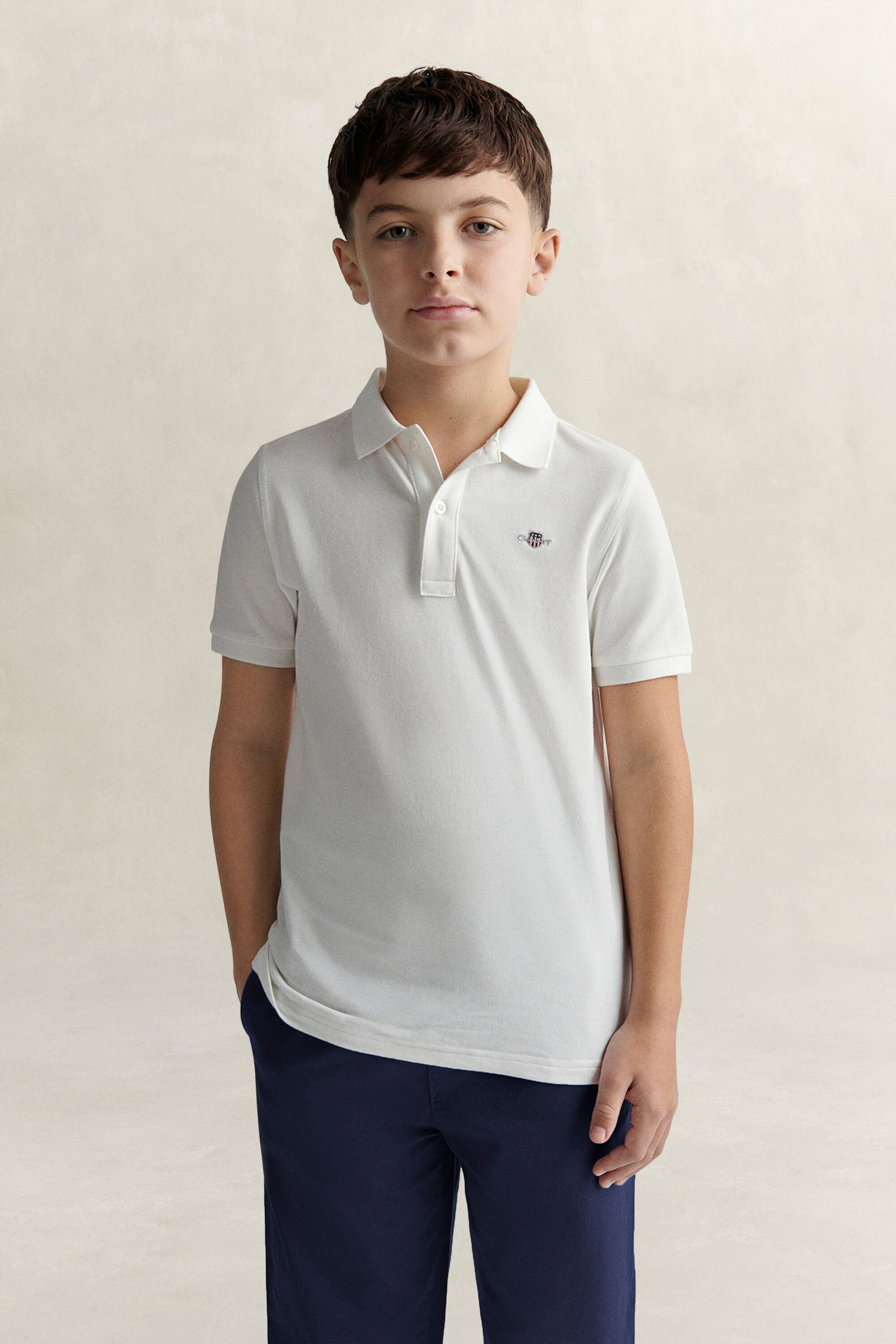 Teens Shield piqué poloshirt