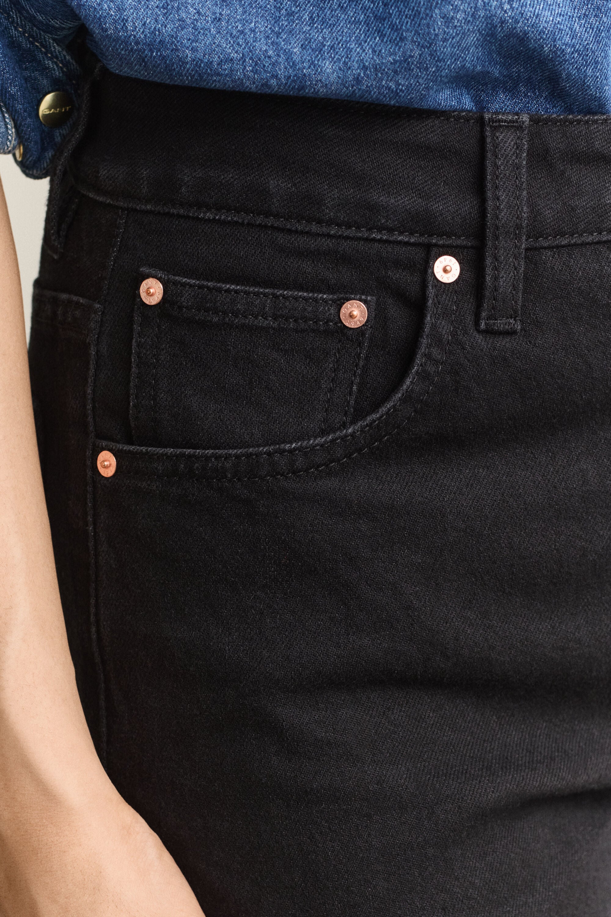 Slim fit jeans met hoge taille