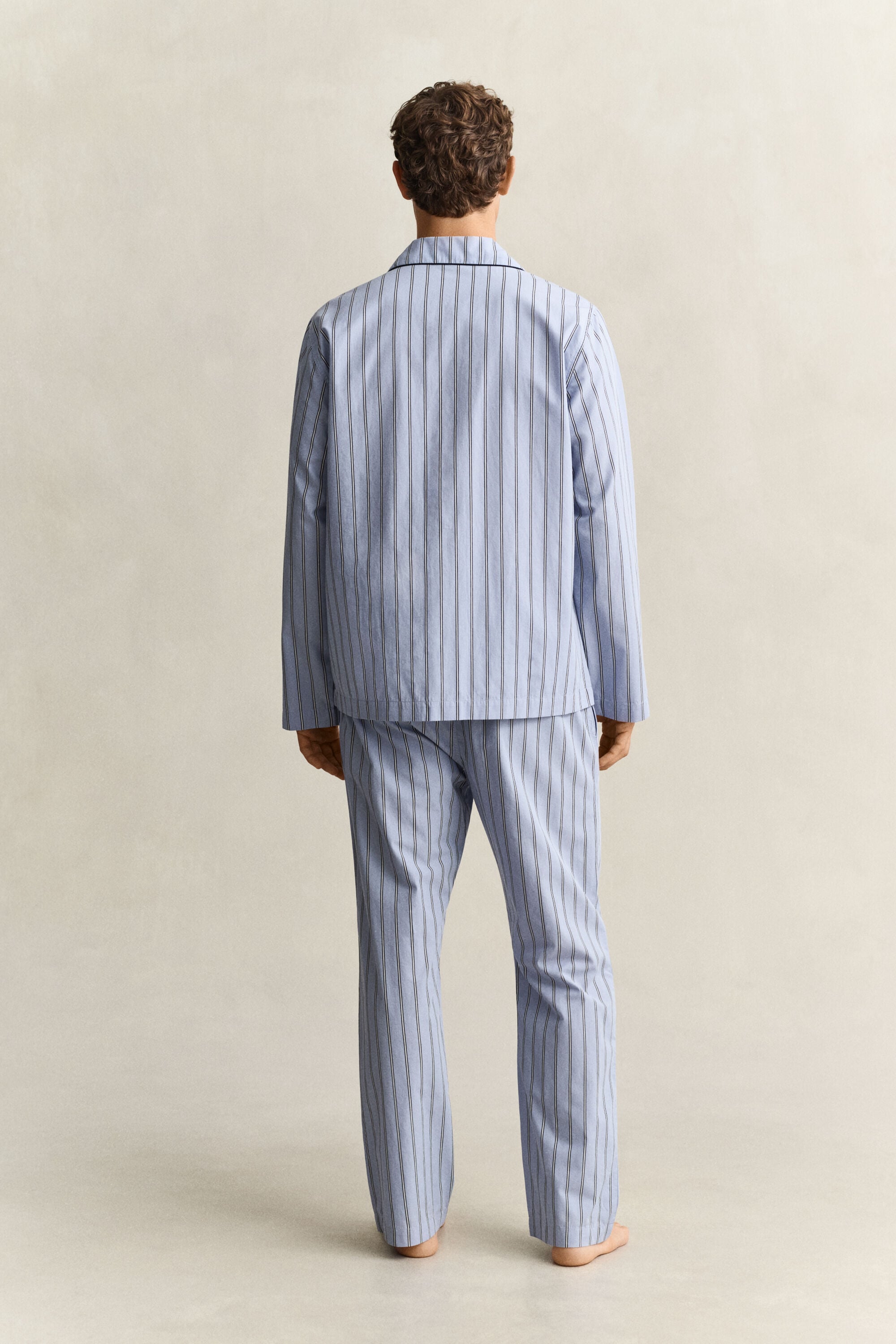 Gestreepte pyjama van poplin