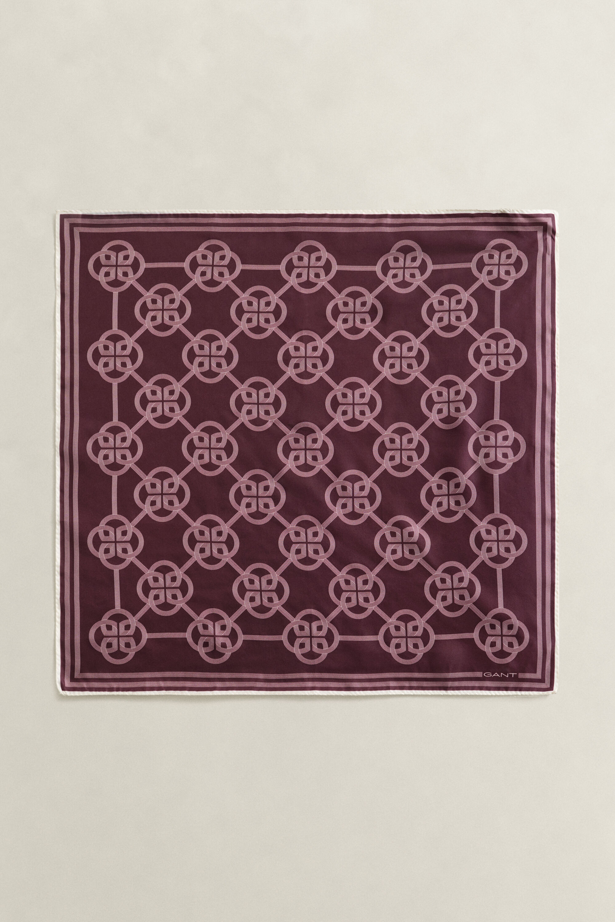 Zijden sjaal met monogramprint