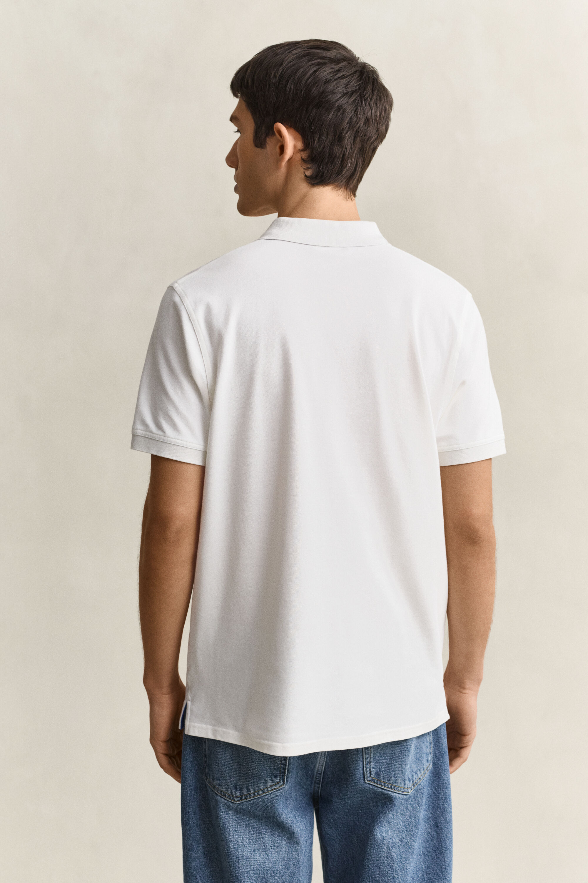 Piqué poloshirt met contrasterend detail