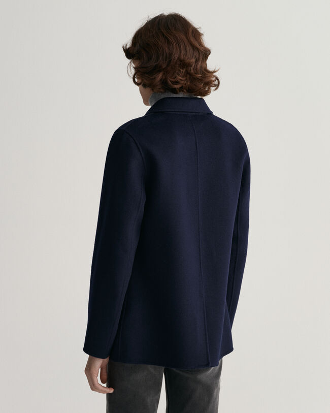 Met de hand gestikte rechte blazer