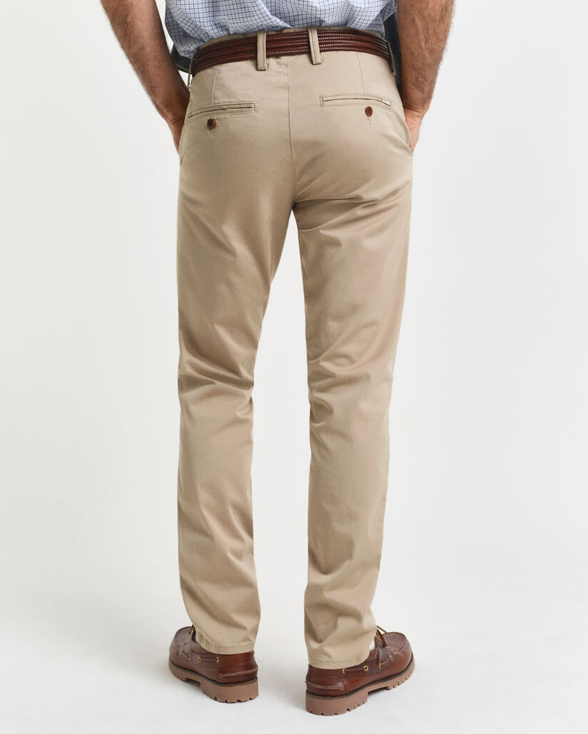 Slim Fit chino van keperstof
