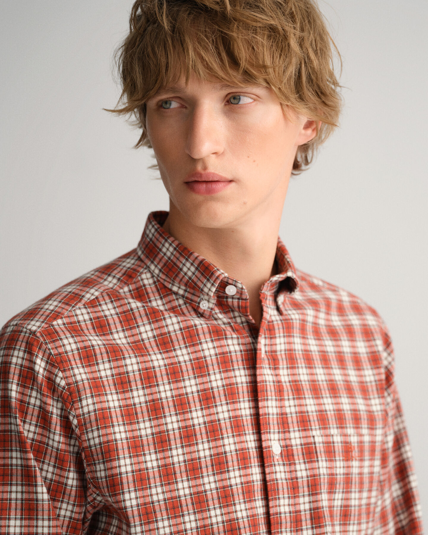 Regular Fit flanellen geruit overhemd