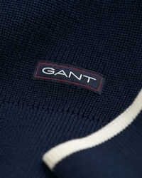 Geribde katoenen trui met ronde hals