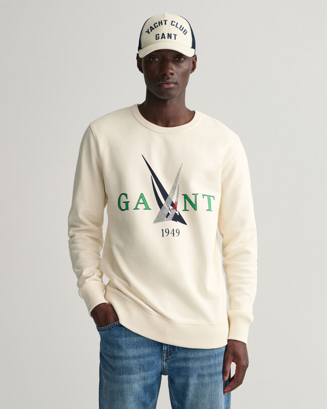 Sail Print sweatshirt met ronde hals