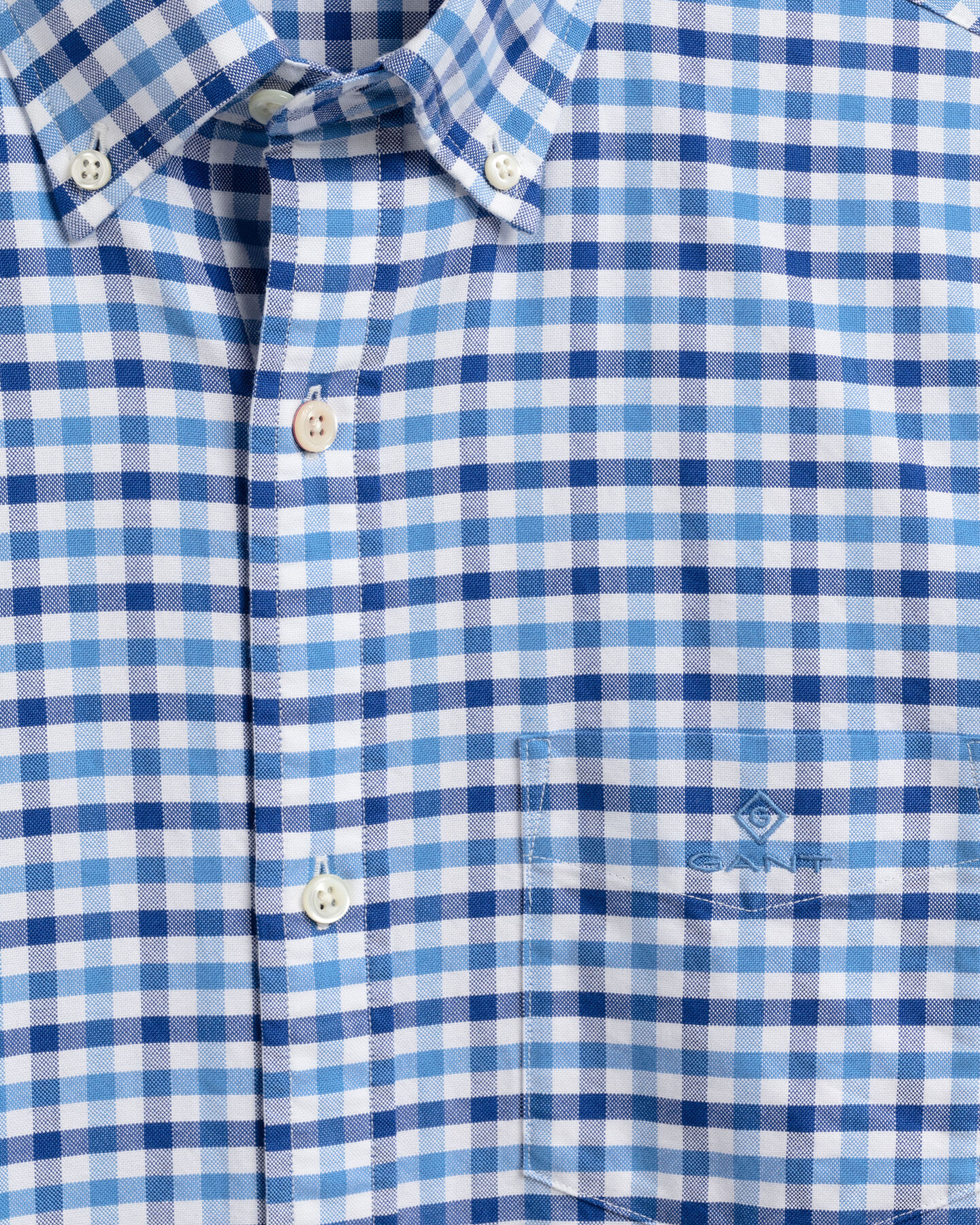 Regular Fit Oxford-overhemd met tweekleurig Gingham-ruitje