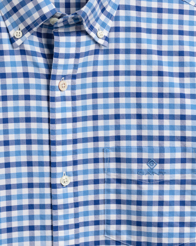 Regular Fit Oxford-overhemd met tweekleurig Gingham-ruitje