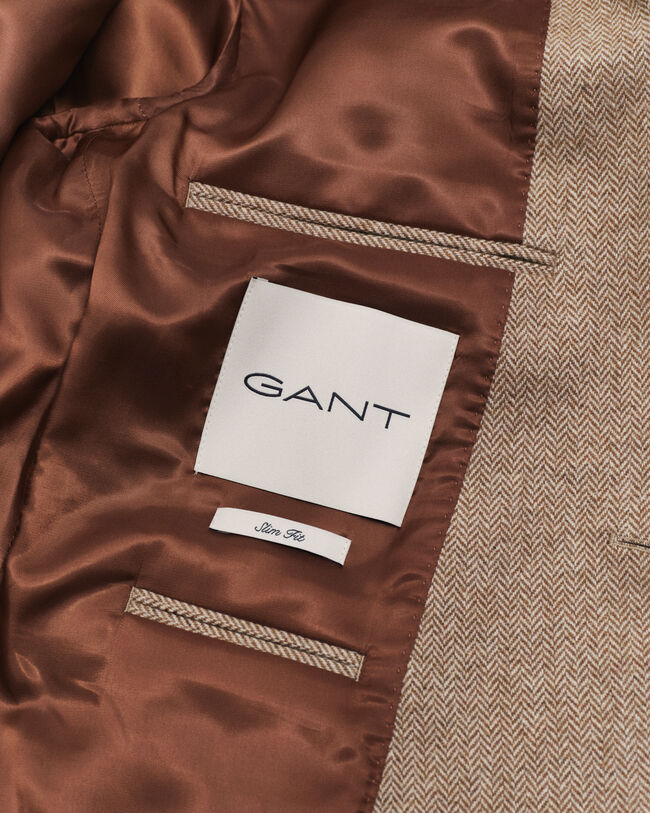 Kostuumblazer met visgraatmotief