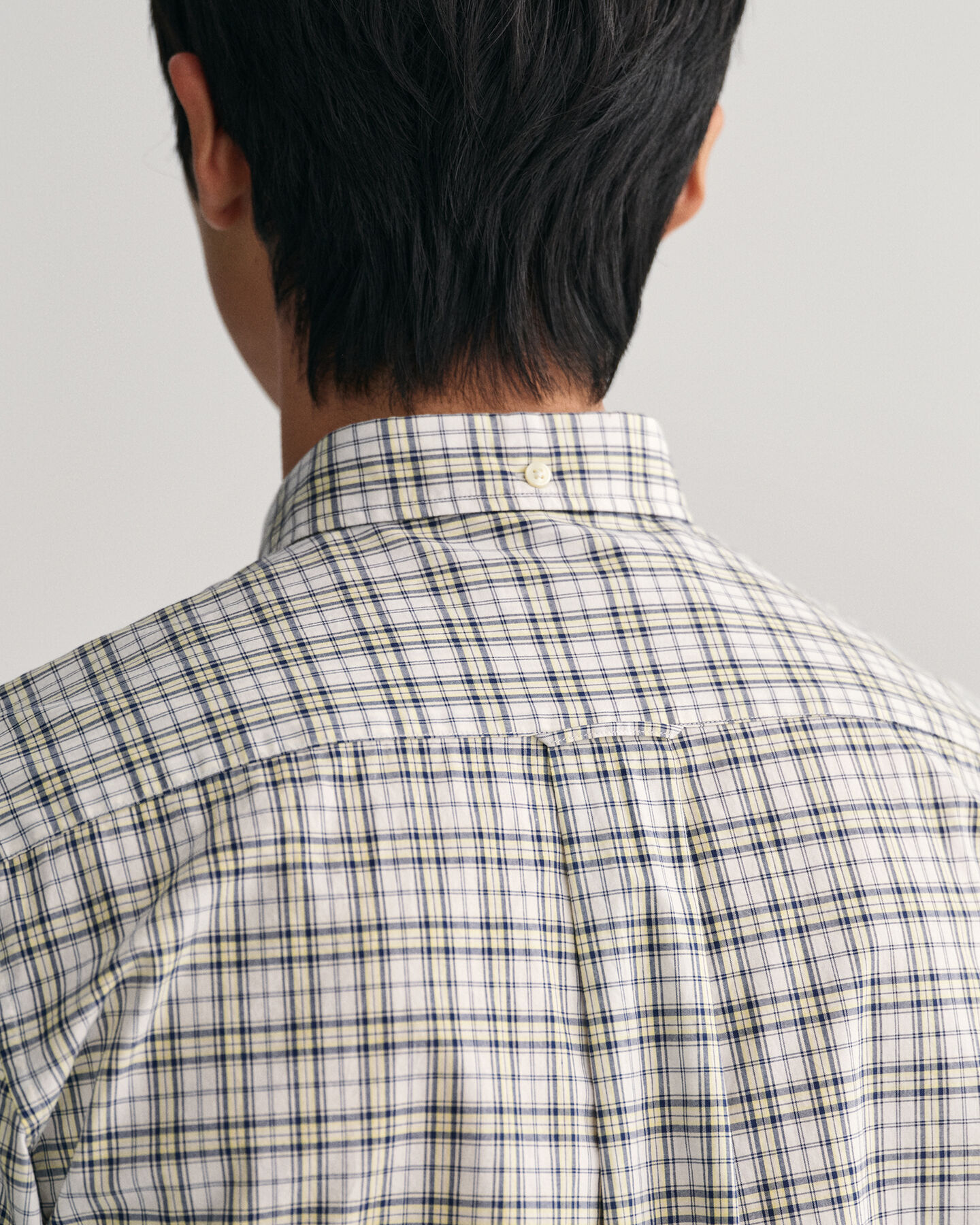 Regular Fit overhemd van poplin met korte mouwen en klein ruitje