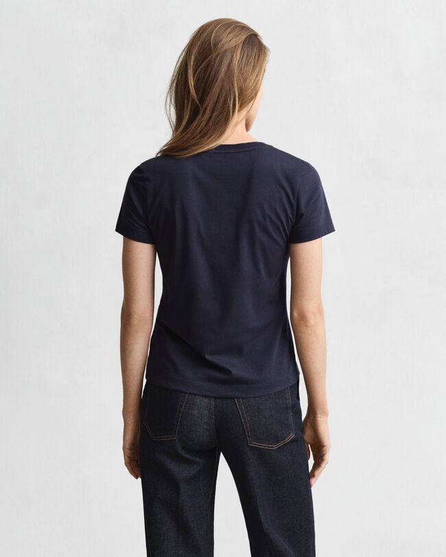 Shield T-shirt met V-hals