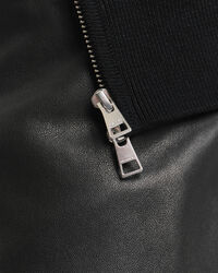 Katoenen vest met ritssluiting en textuur