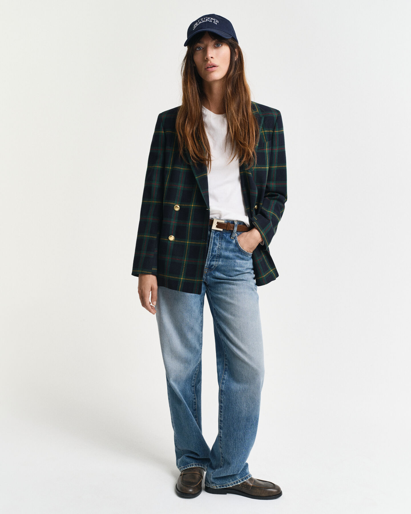 Regular Fit kostuumblazer met ruiten