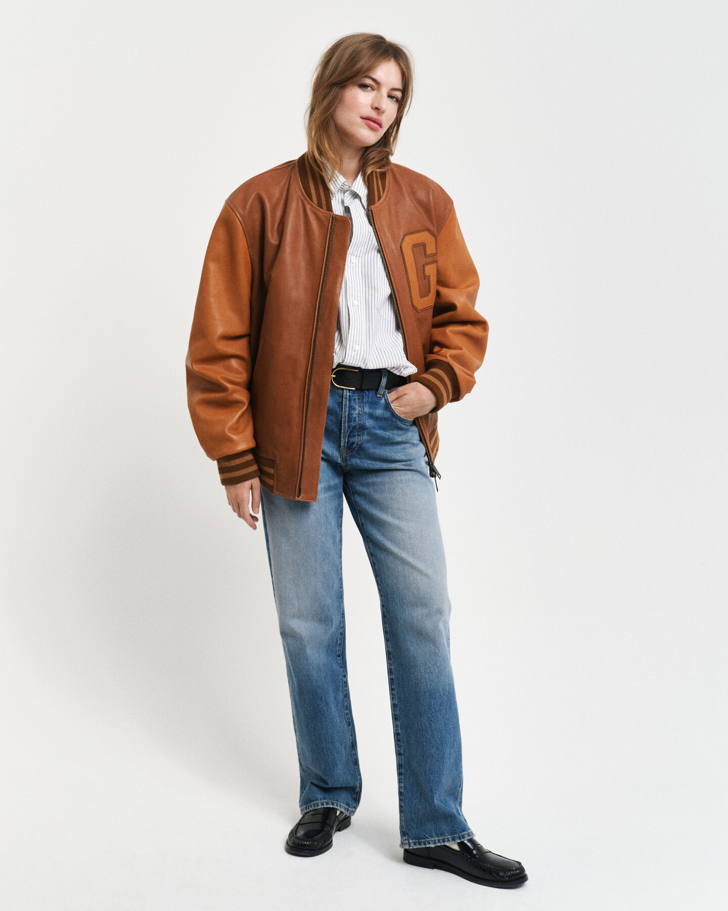 Leren GANT Varsity Jacket