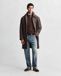 Casual katoenen trui met korte rits