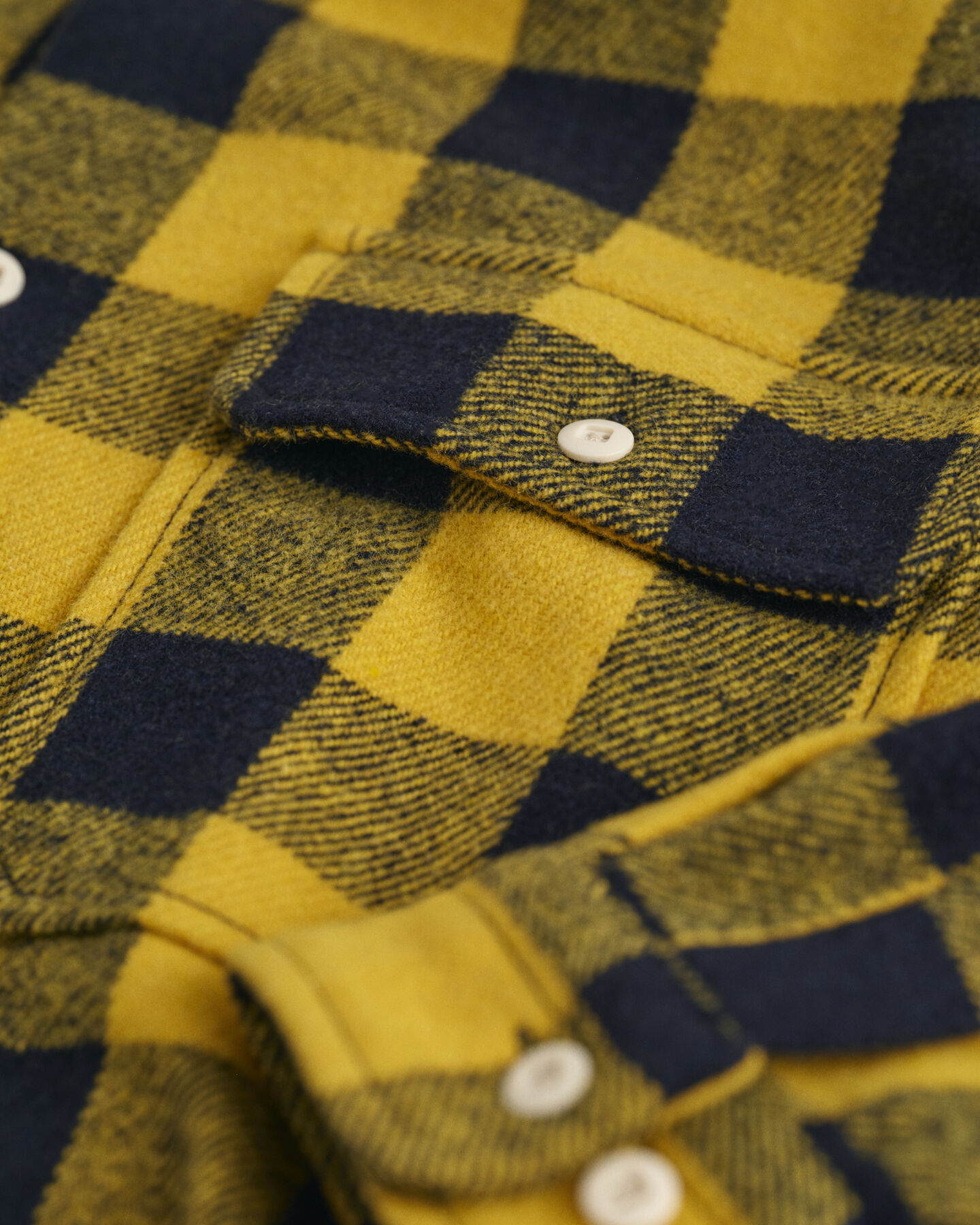 Overshirt met buffaloruit van wolmix