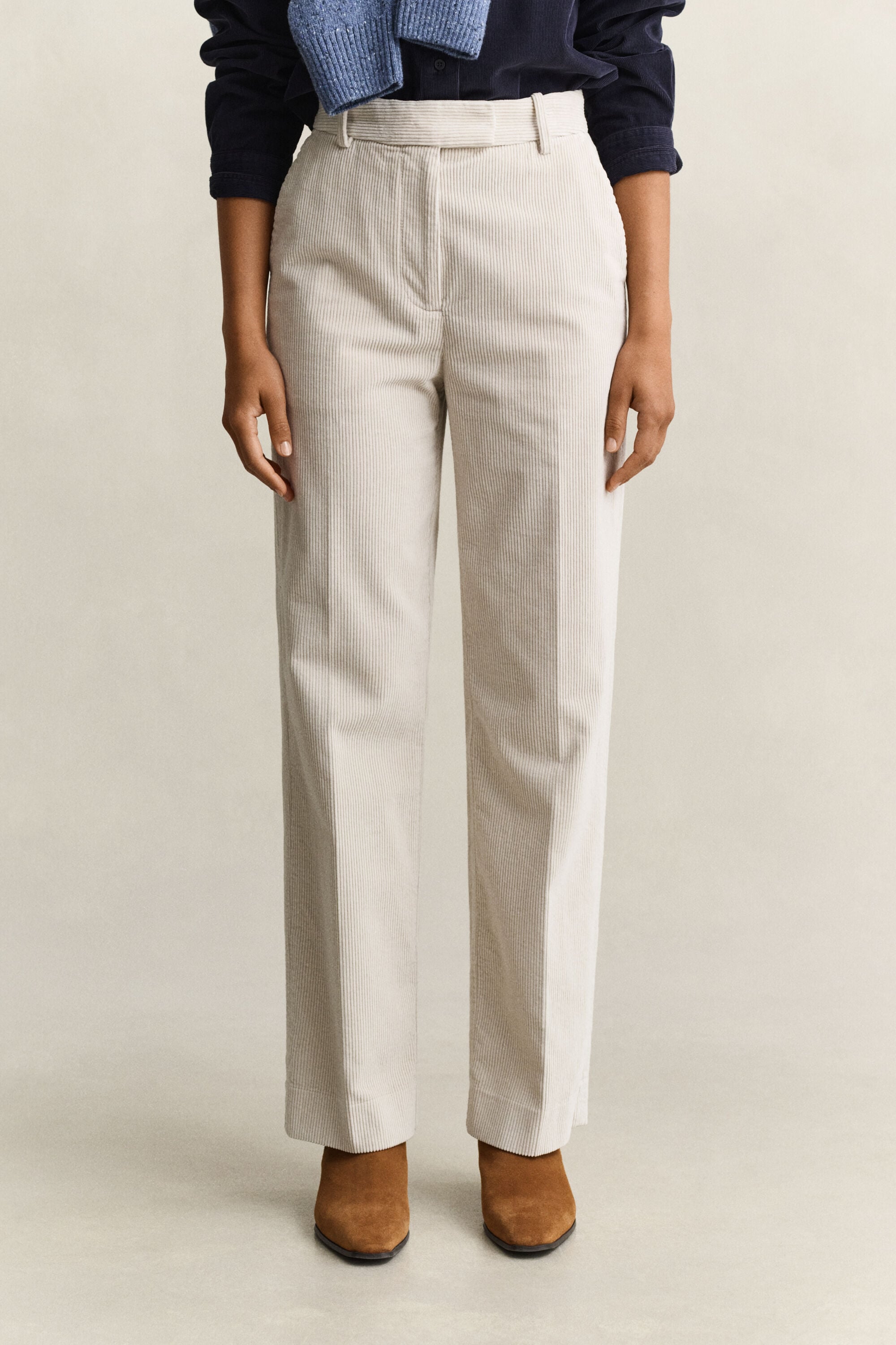 Geklede corduroy broek