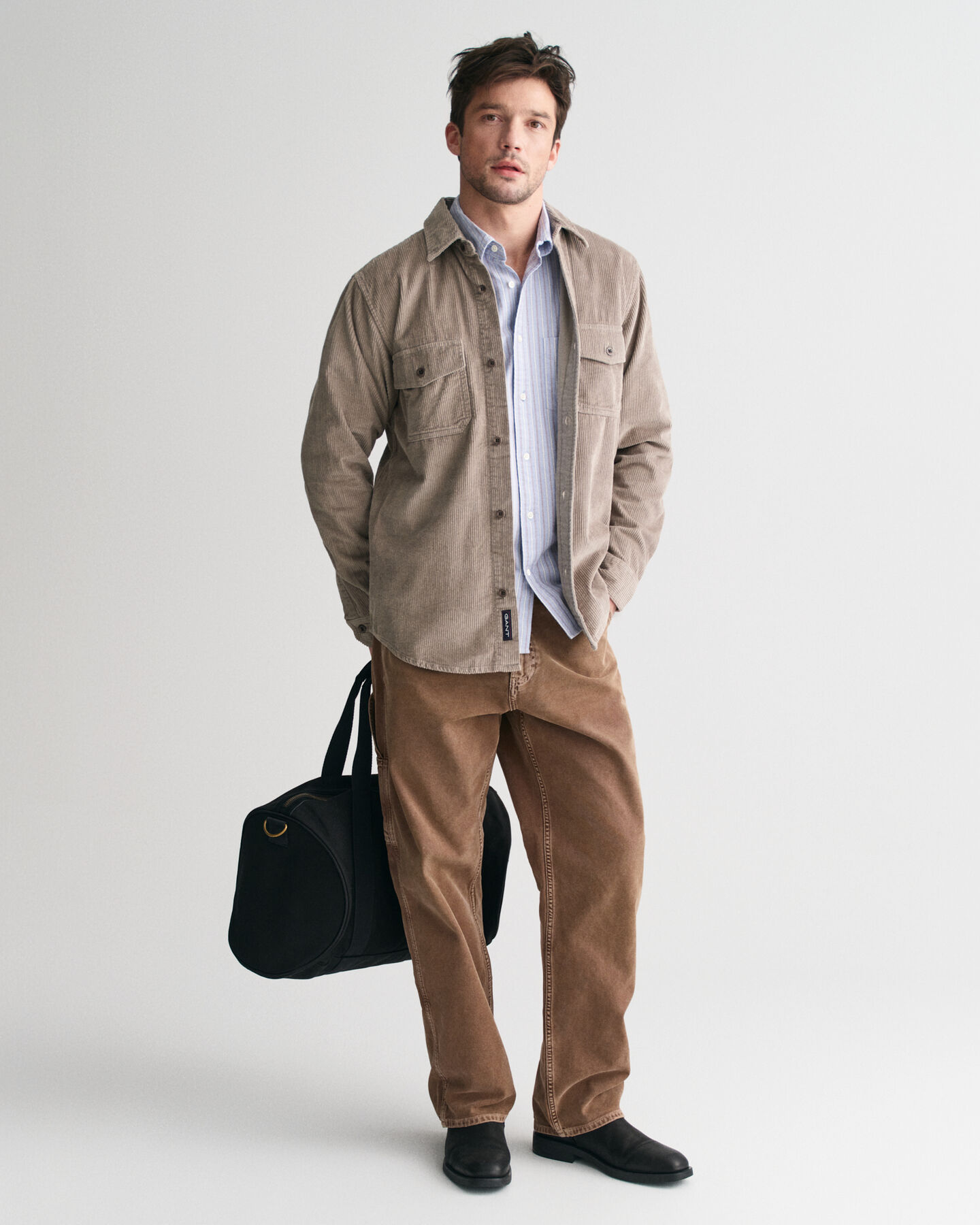 Regular Fit overshirt van corduroy