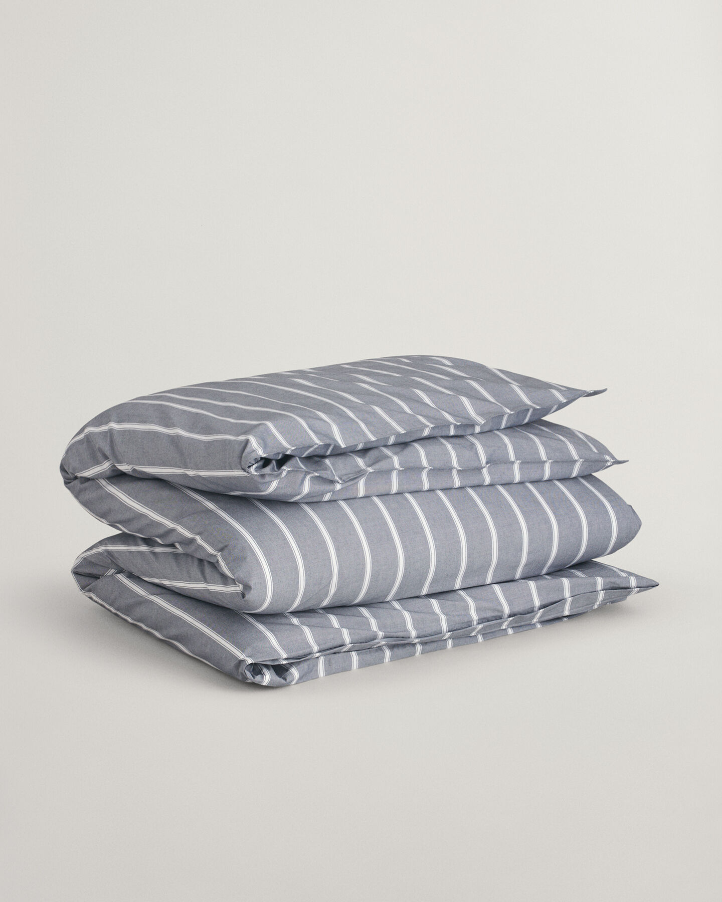 Oxford-gestreept tweepersoonsdekbedovertrek