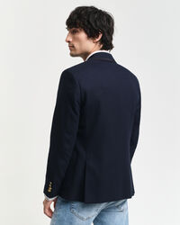 Slim Fit Club blazer van katoen en wol