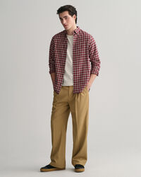 Regular Fit flanellen overhemd met kleine Schotse ruit