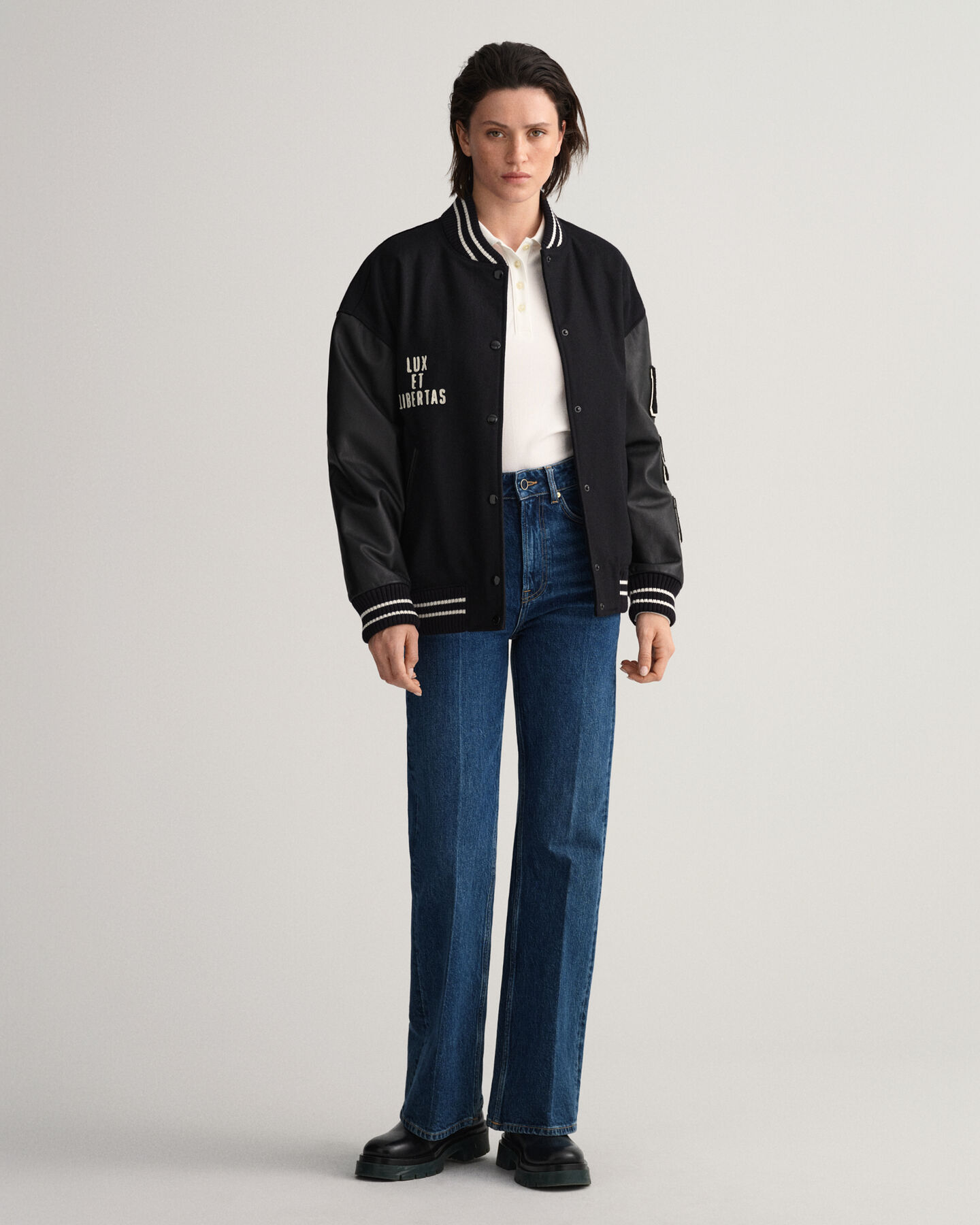 Original piqué poloshirt met lange mouwen