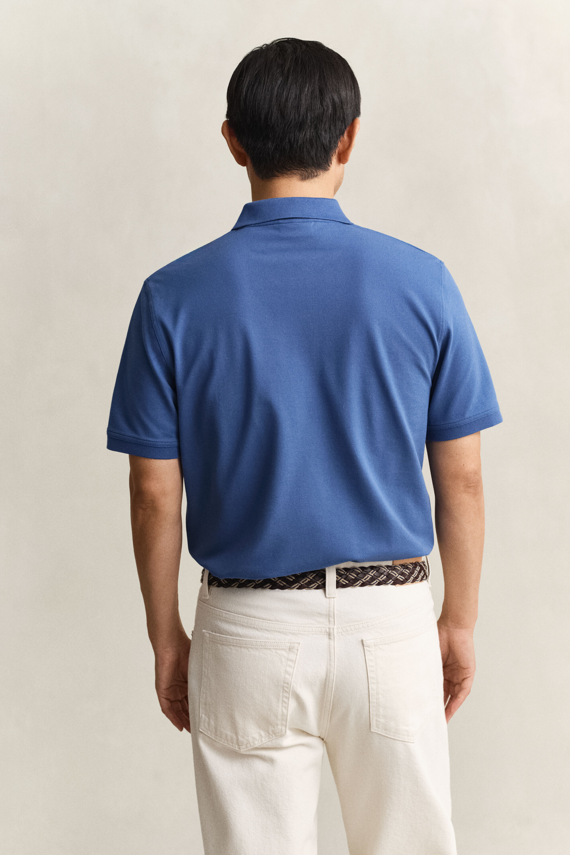 Piqué poloshirt met contrasterend detail