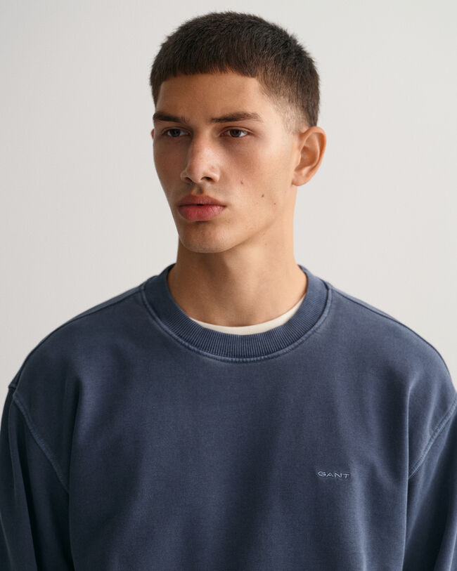 Sunfaded sweatshirt met ronde hals