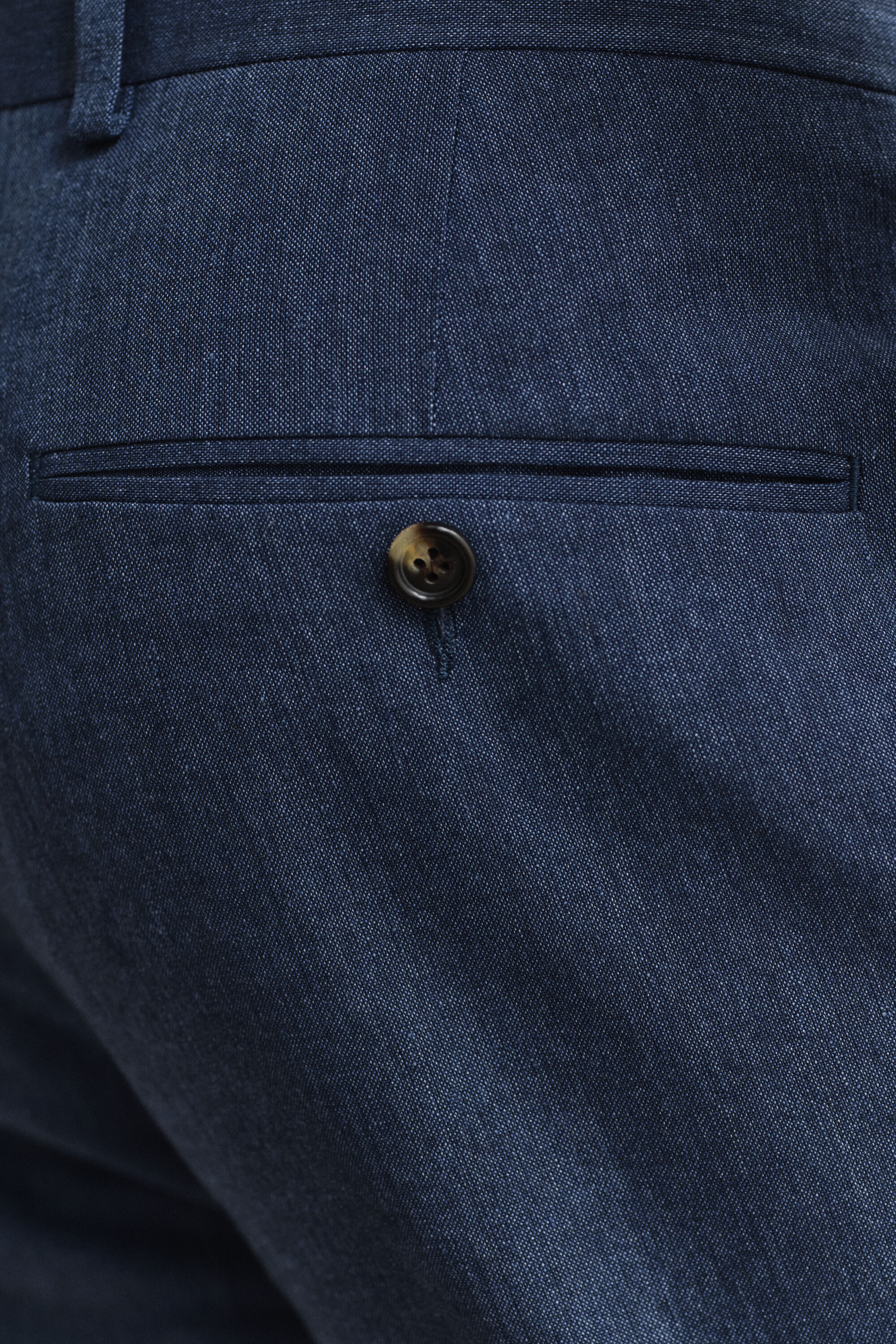 Kostuumbroek van linnenmix