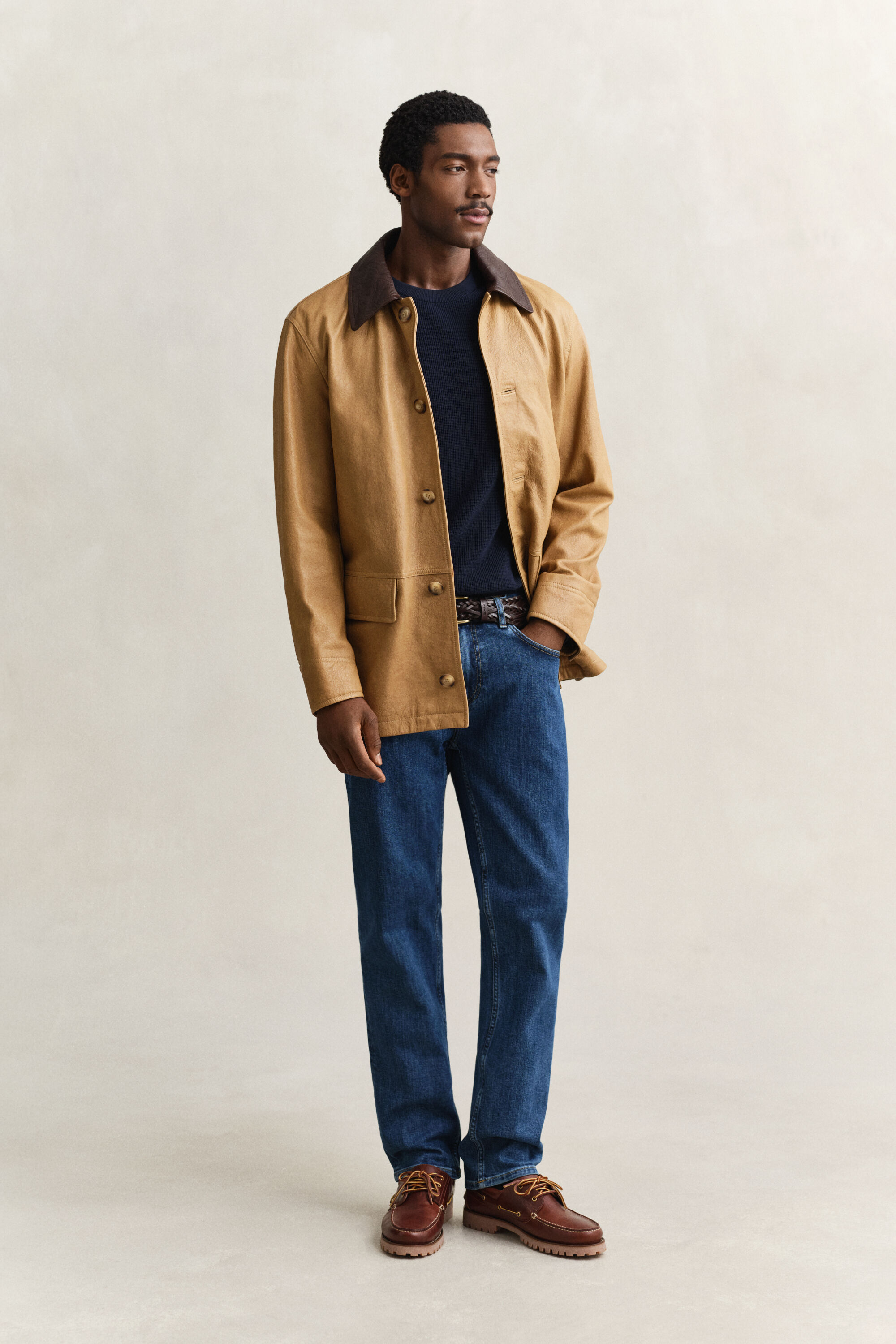 Katoenen Textured sweater met ronde hals