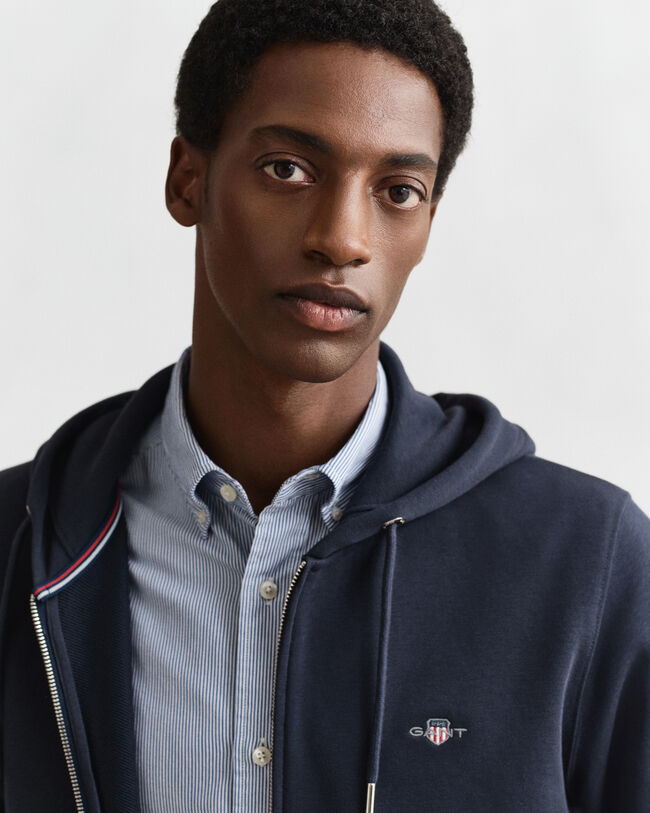 Shield hoodie met ritssluiting