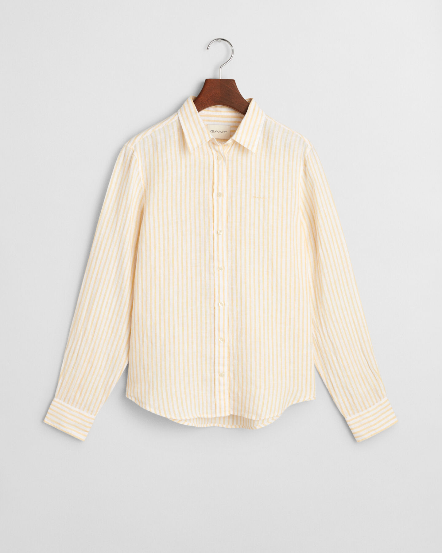 Regular Fit gestreept linnen overhemd