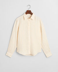 Regular Fit gestreept linnen overhemd