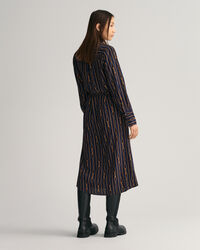 Regular Fit gestreepte wikkeljurk met Rope Print