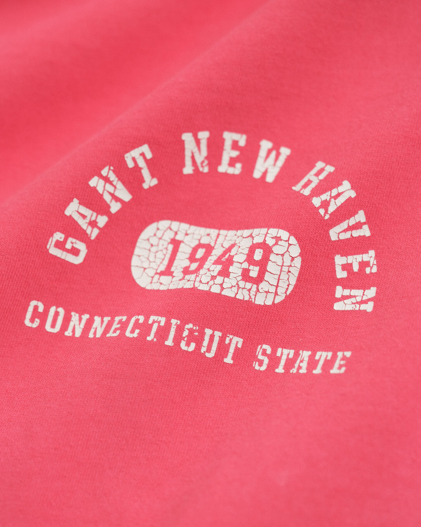 Varsity Graphic T-shirt met gedragen effect