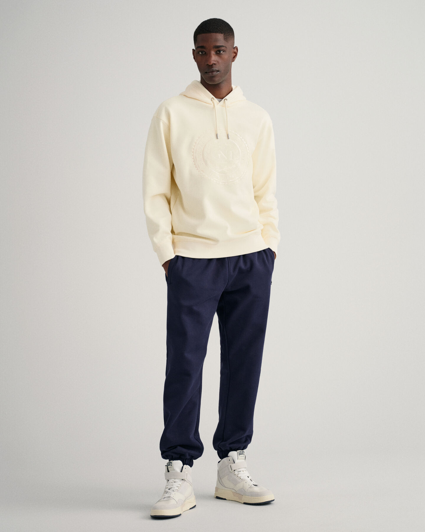 Monogram hoodie van sweatstof