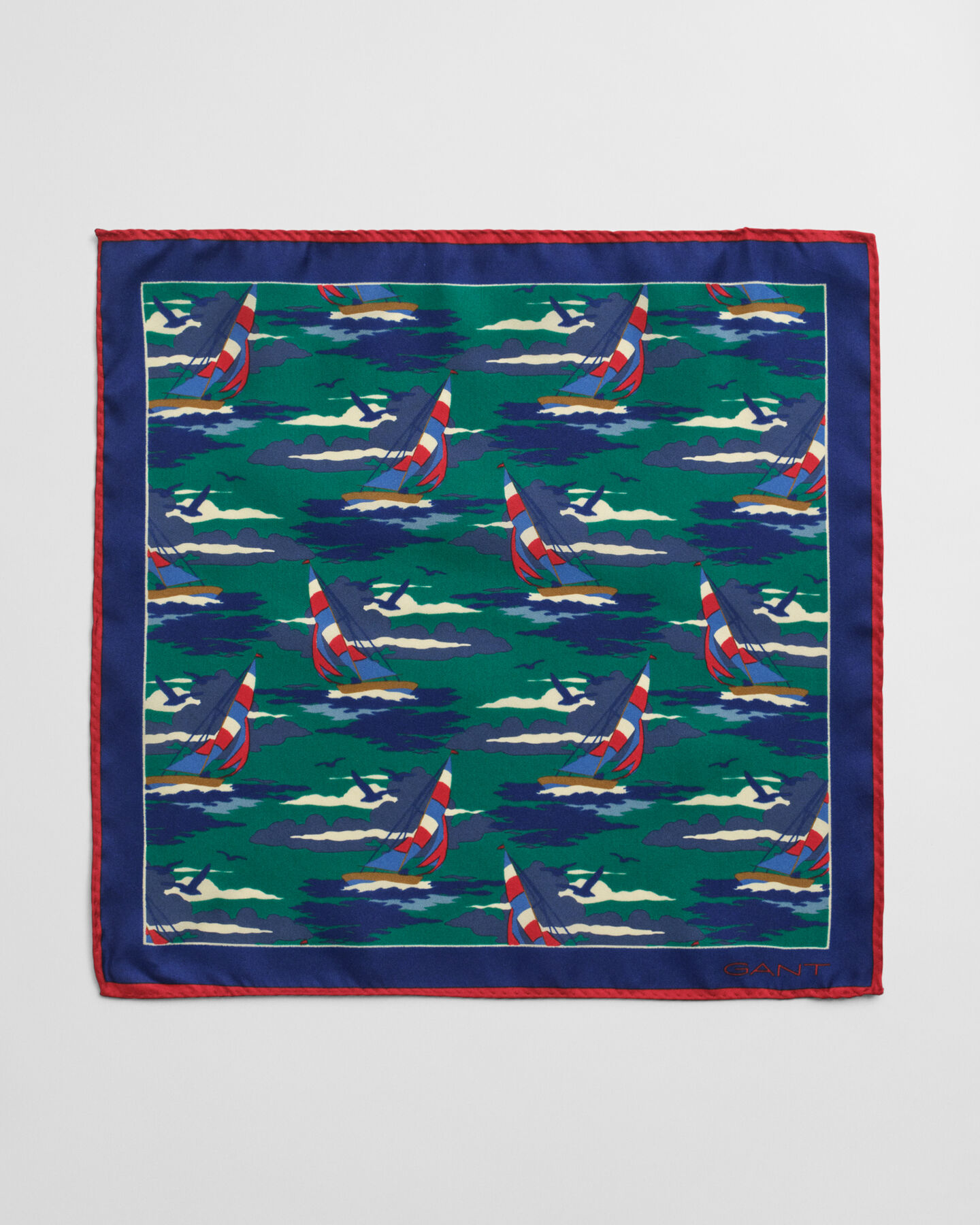 Zijden pochet met Sailing-print