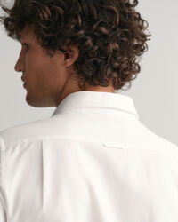 Slim Fit net overhemd van keperstof