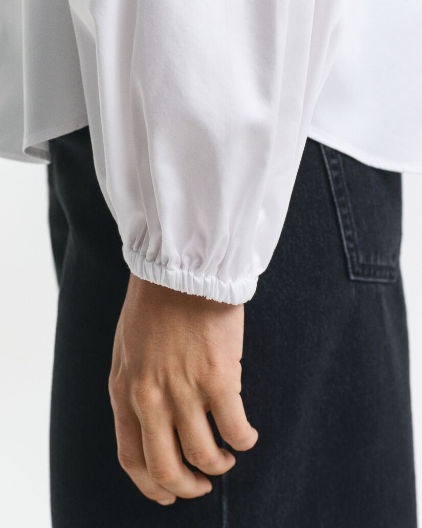 Blouse van katoensatijn