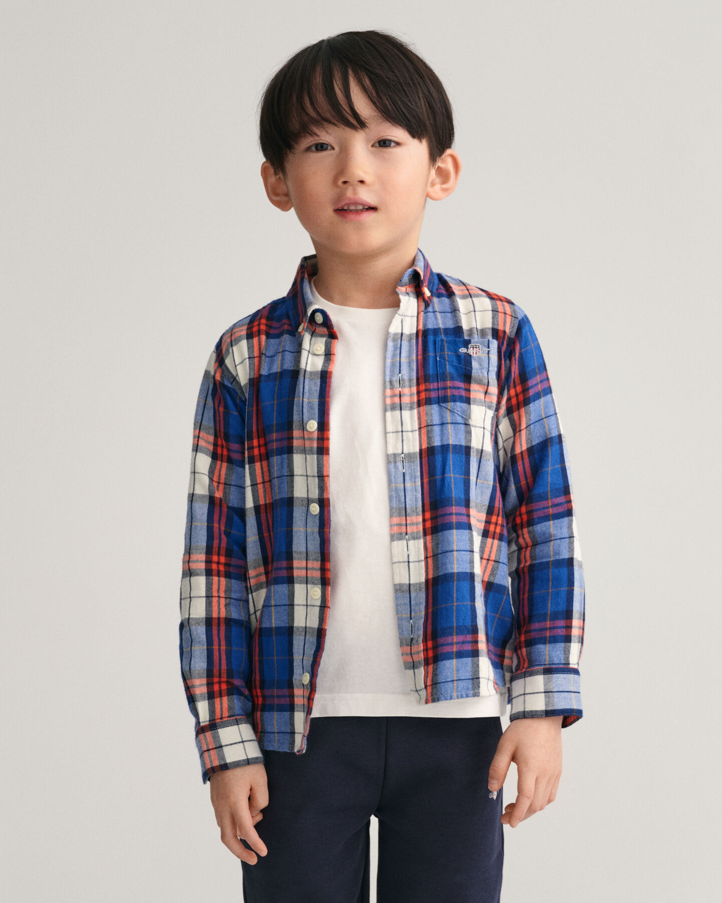 Kids Regular Fit geruit flanellen shirt