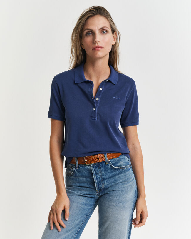 Sunfaded piqu&eacute; poloshirt