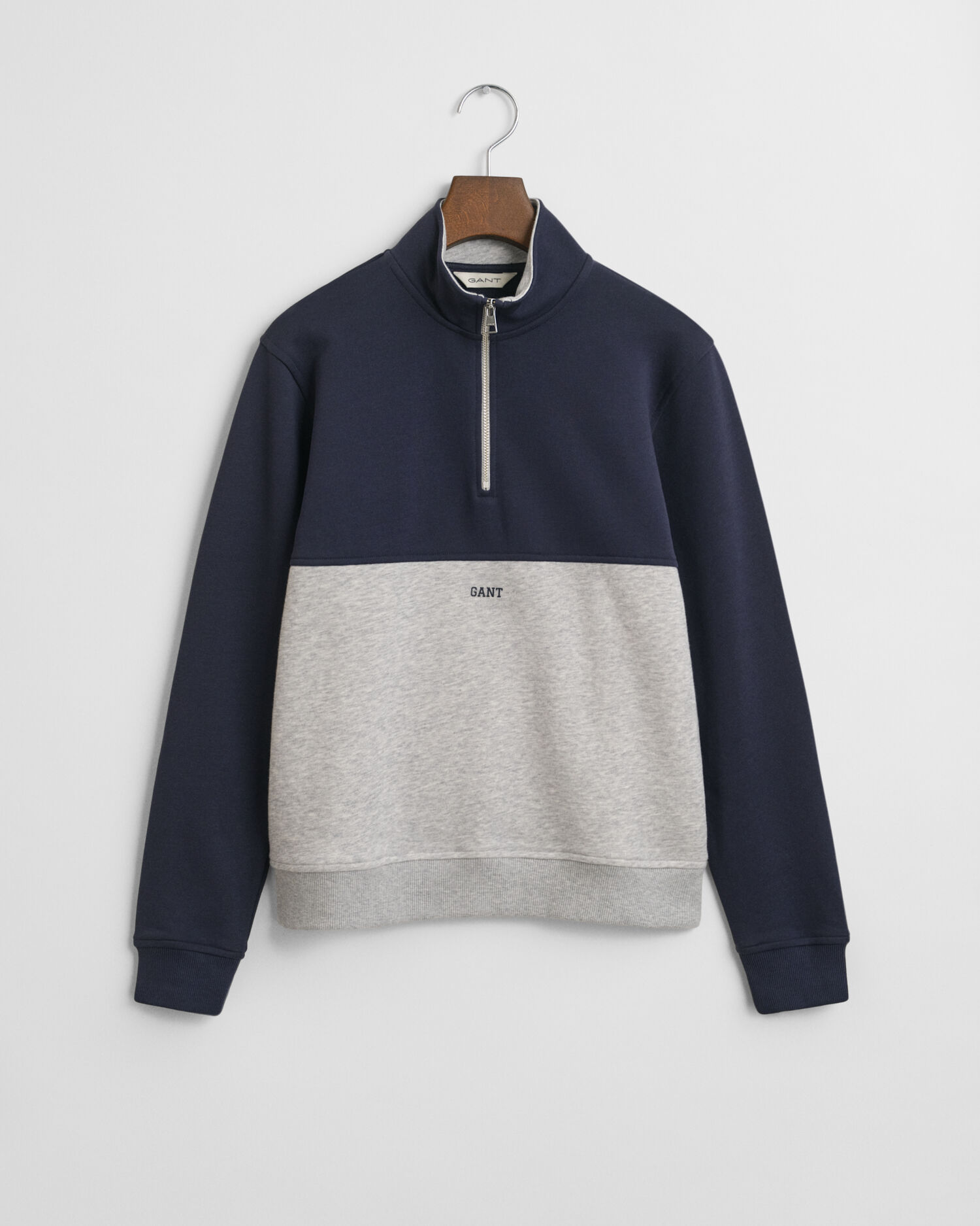 Teens sweatshirt met kleurblokken en korte rits