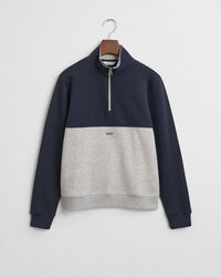 Teens sweatshirt met kleurblokken en korte rits