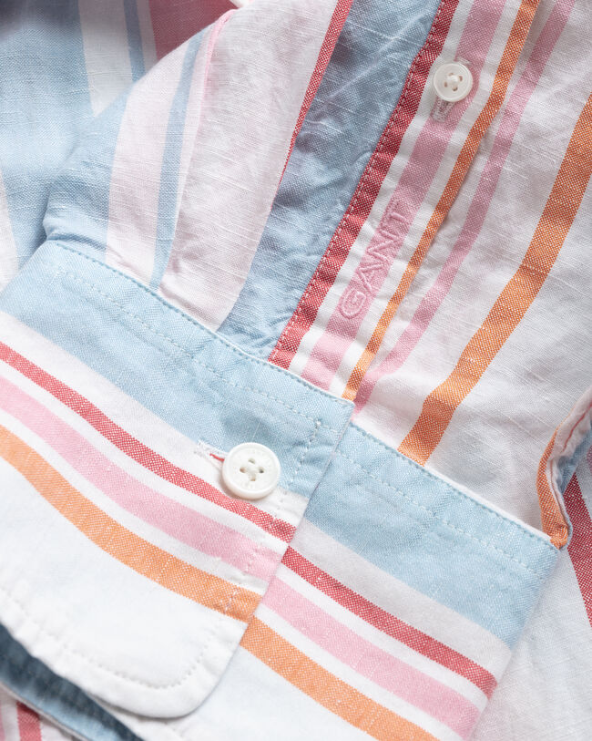 Oversized overhemd met kleurige strepen