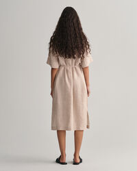 Linnen overhemdjurk met korte mouwen